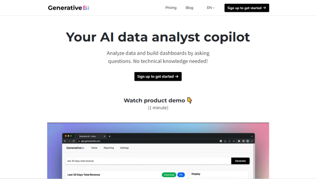 Generative BI Screenshot