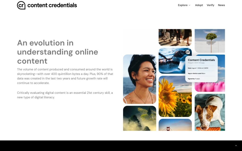 Content credentials Review (2026): Features, Pricing, and Limitations Screenshot