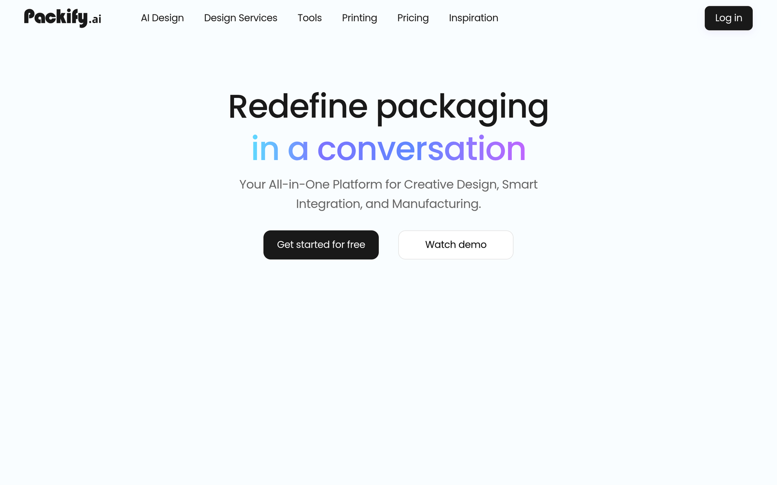 Packify.ai Review (2026): Features, Pricing, and Limitations interface